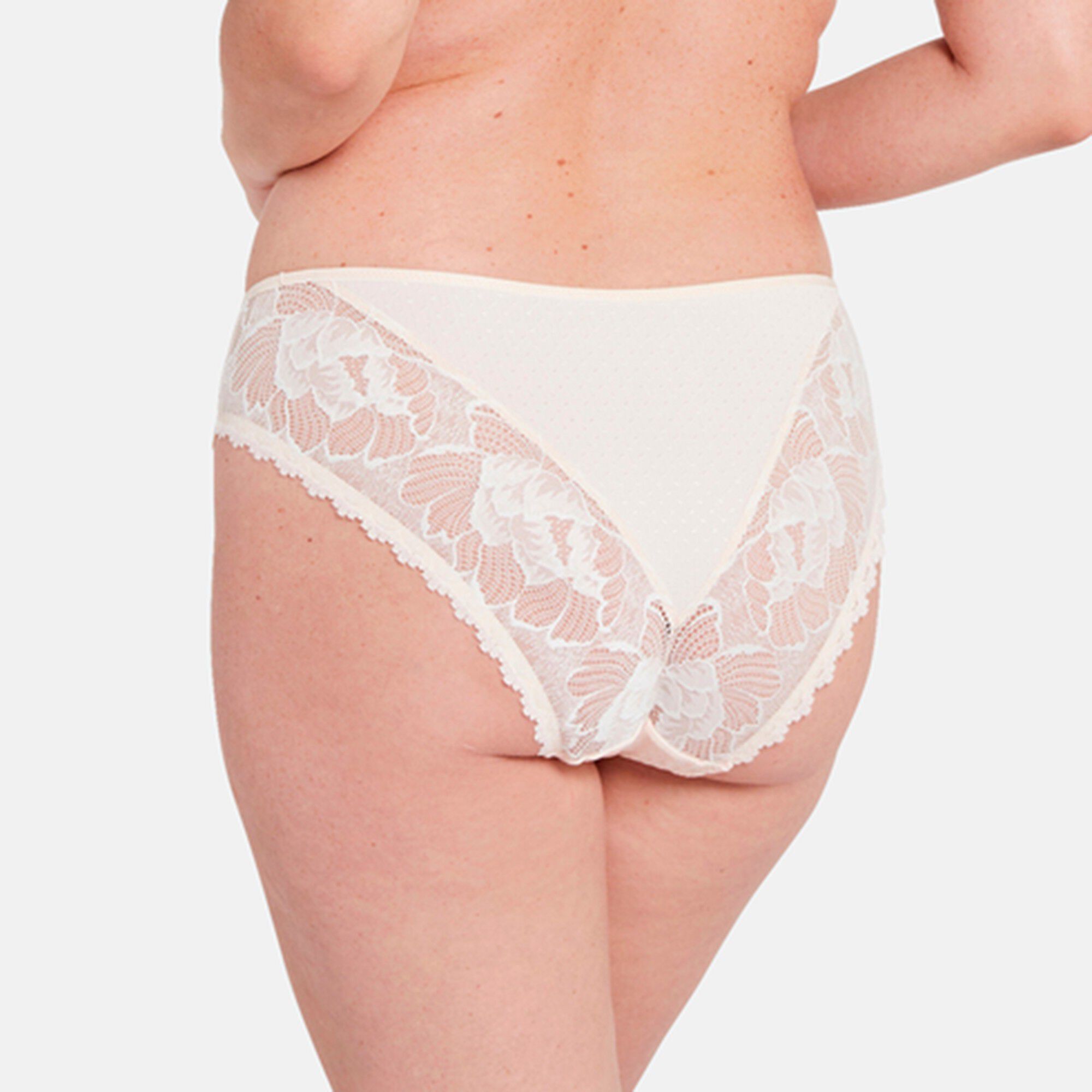 Slip dentelle bicolore et microfibre Capucine