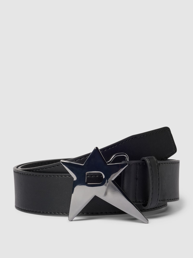 Gürtel mit Pinschließe in schwarz