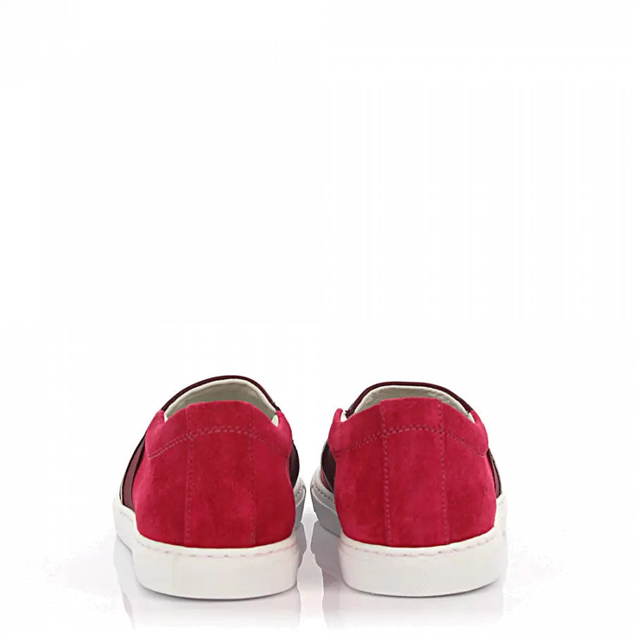 Lanvin - Slip-on Sneaker Leder Veloursleder rot - rot