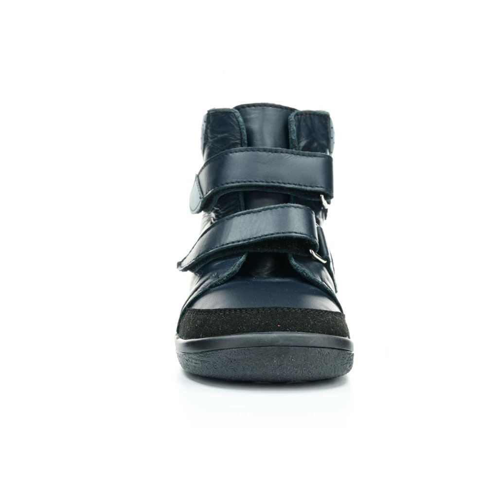 Beda Just Black (BF 0004/W/SO/MK) schwarze Winter-Barfußstiefeletten