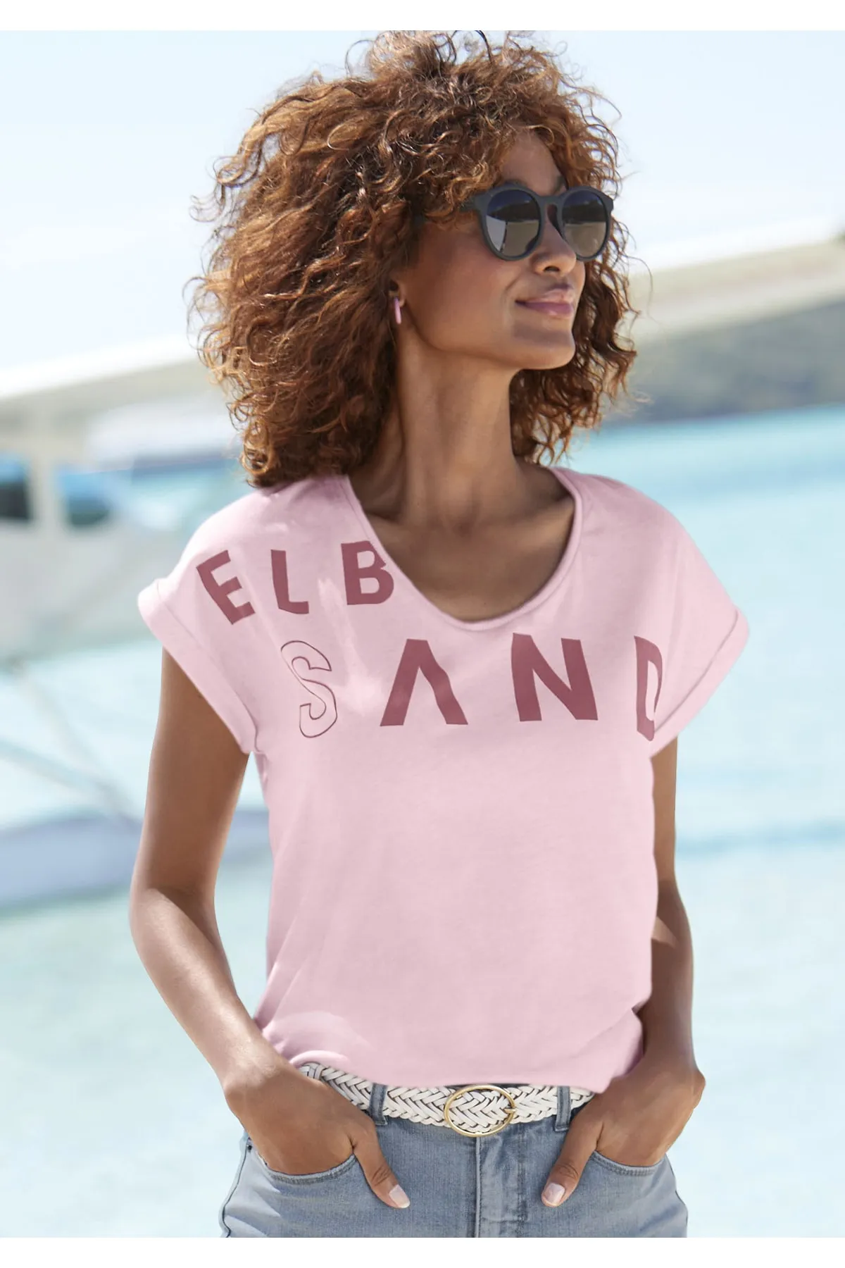 Elbsand  T-Shirt - Rosa - Regular Fit