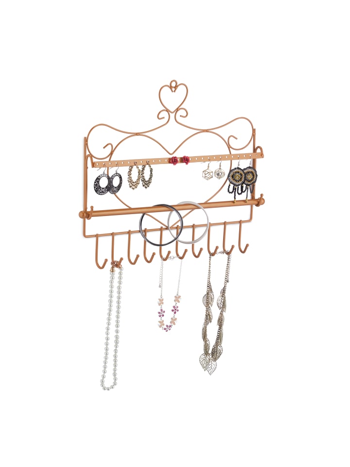 relaxdays Wand Schmuckhalter in Bronze - (B)36,5x (H)30 x (T)3,5 cm günstig kaufen onesize