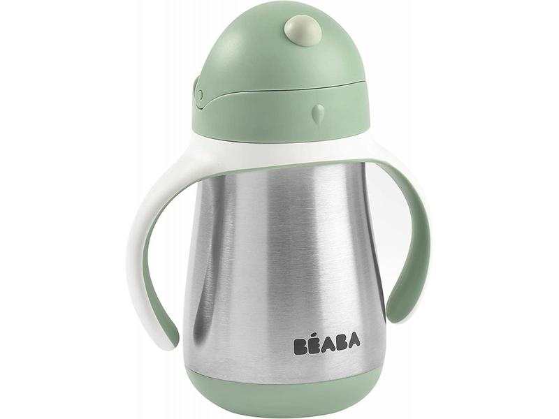 Tasse paille inox 250 ml vert sauge