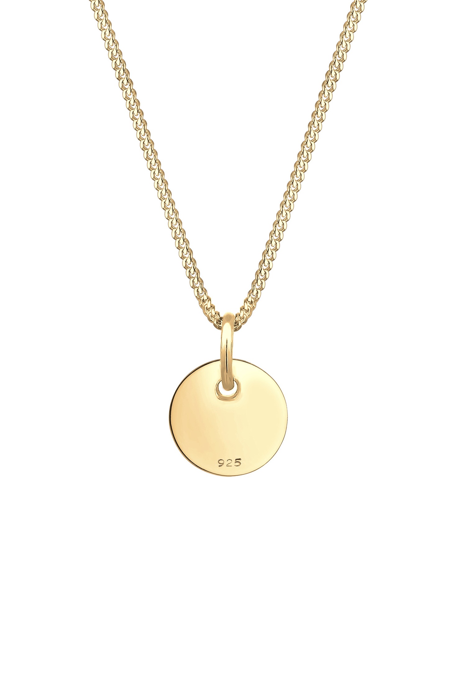 Ciondolo a placca Elli da donna, modello basic con motivo geometrico, in argento sterling 925.