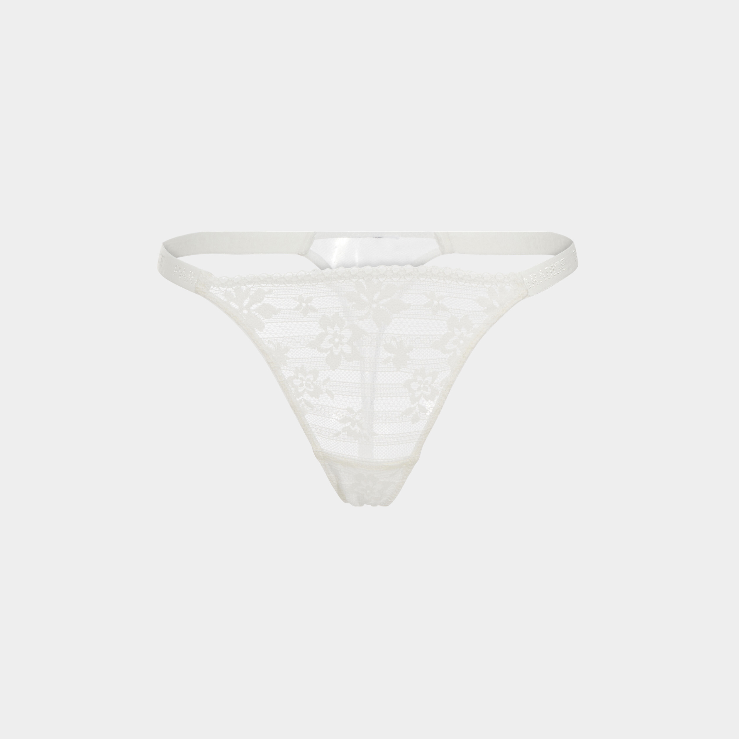 String élastiqué en dentelle blanc femme | La Halle