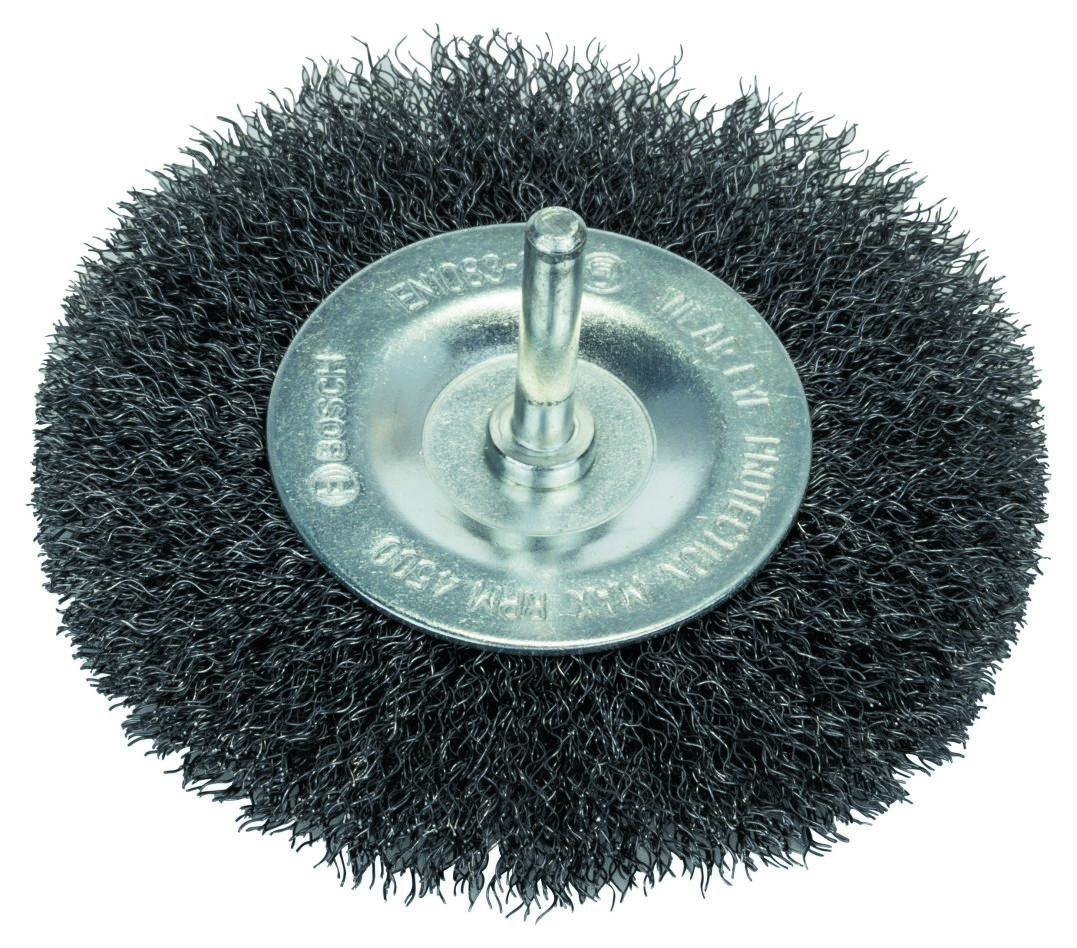 Perie disc Bosch Blue Accessories 1609200274 100 mm ondulată tijă 6 mm