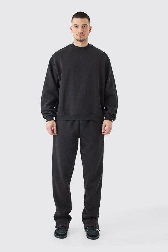 Tall kastiger Oversize Sweatshirt-Trainingsanzug