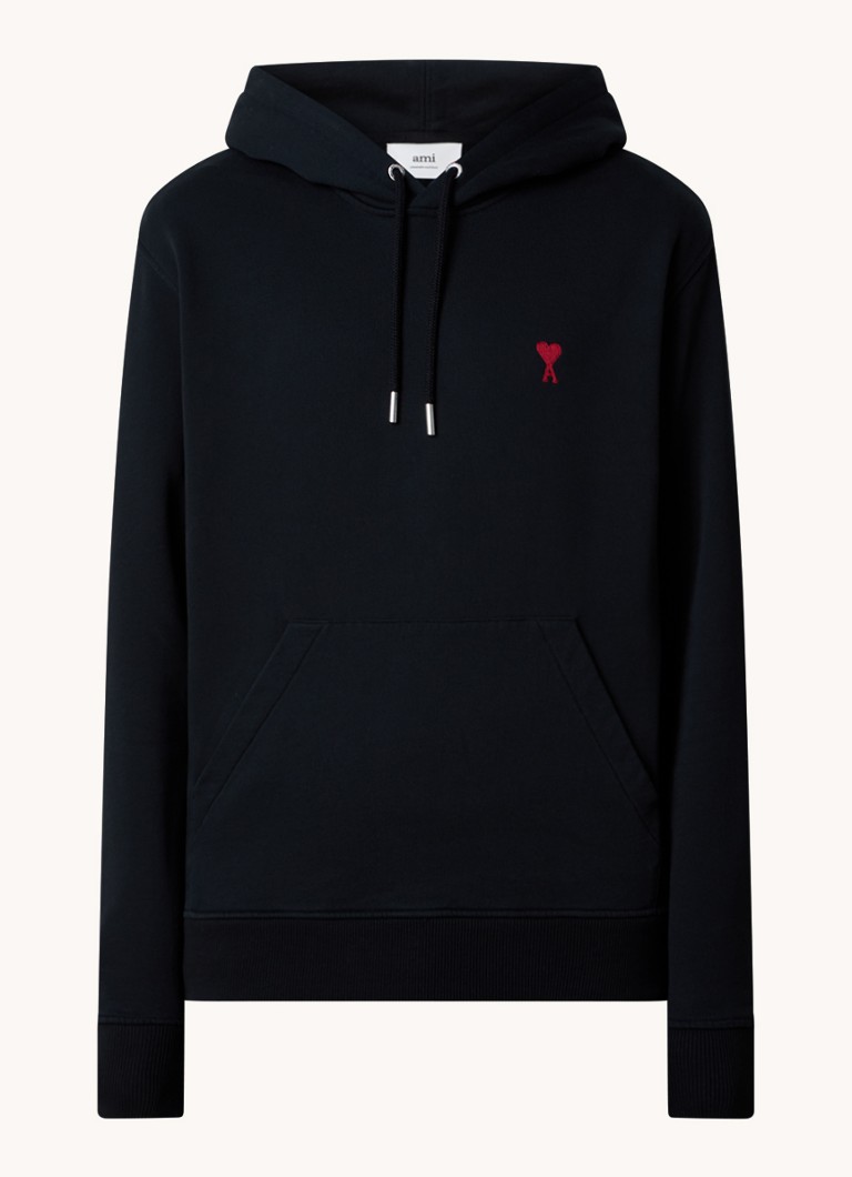 AMI Paris hoodie made of organic cotton with logo embroidery