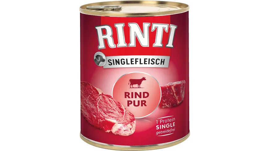 RINTI Hundenassfutter Singlefleisch Rind Pur 800 g