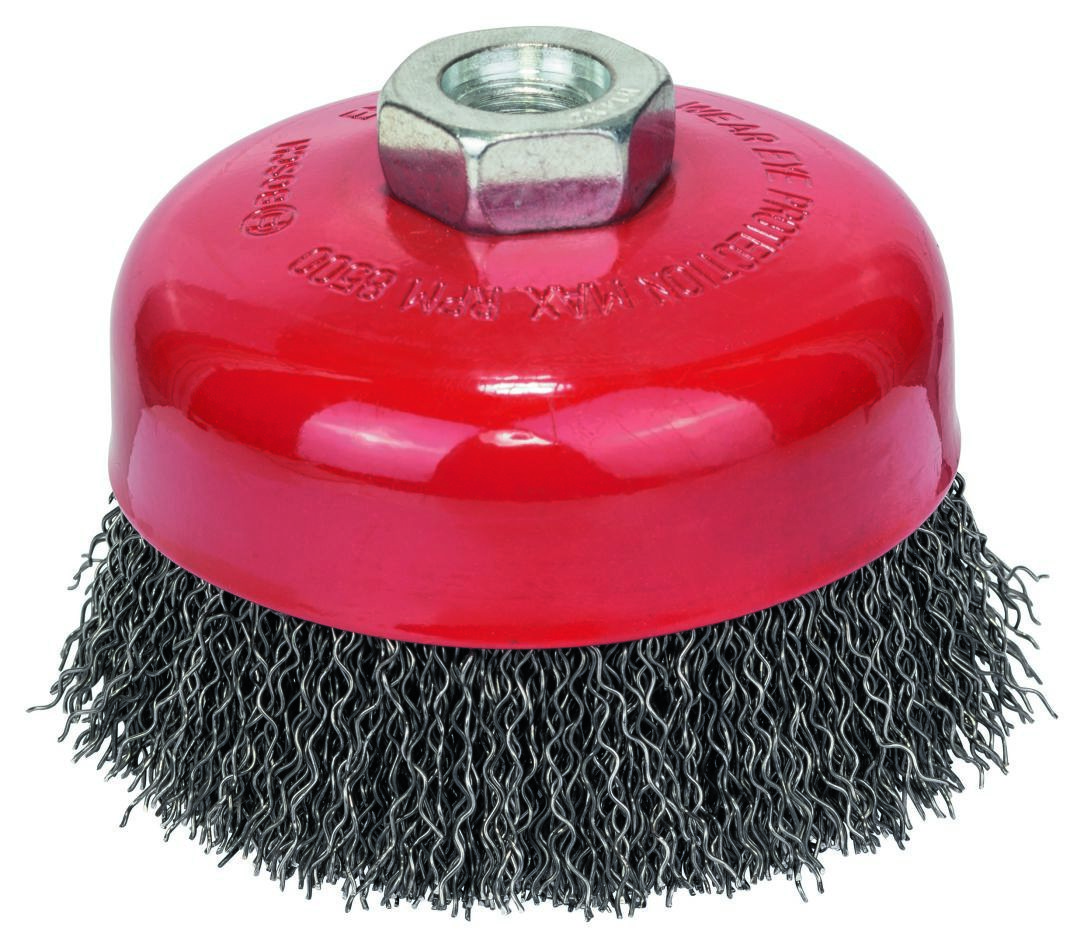 Accessoires Bosch bleus 1608614011 Brosse filaire 100 mm ondulée M14