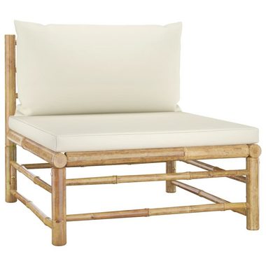 vidaXL Loungesofa 3-tlg. Garten-Lounge-Set mit Kissen Bambus, 1 Teile