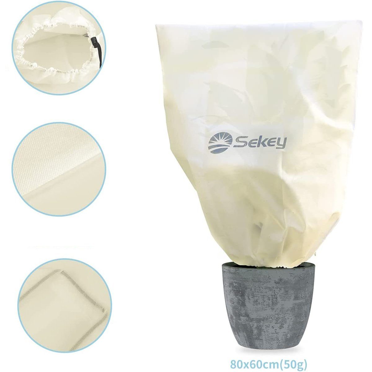 Sekey Winterschutzhaube 3-St Winterschutz für Pflanzen Kübelpflanzensack