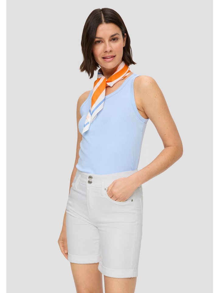 s.Oliver Jeans-Hose kurz in Weiß günstig kaufen