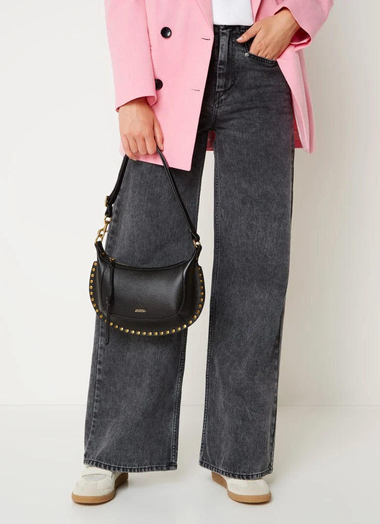 Borsa a tracolla Isabel Marant Oskan Moon in pelle borchiata