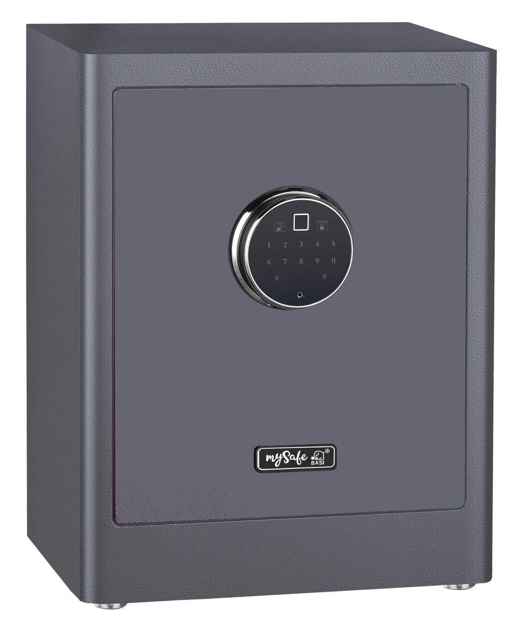Basi Elektronik-Möbel-Tresor - mySafe Premium 450 - Code/Fingerprint - Grau