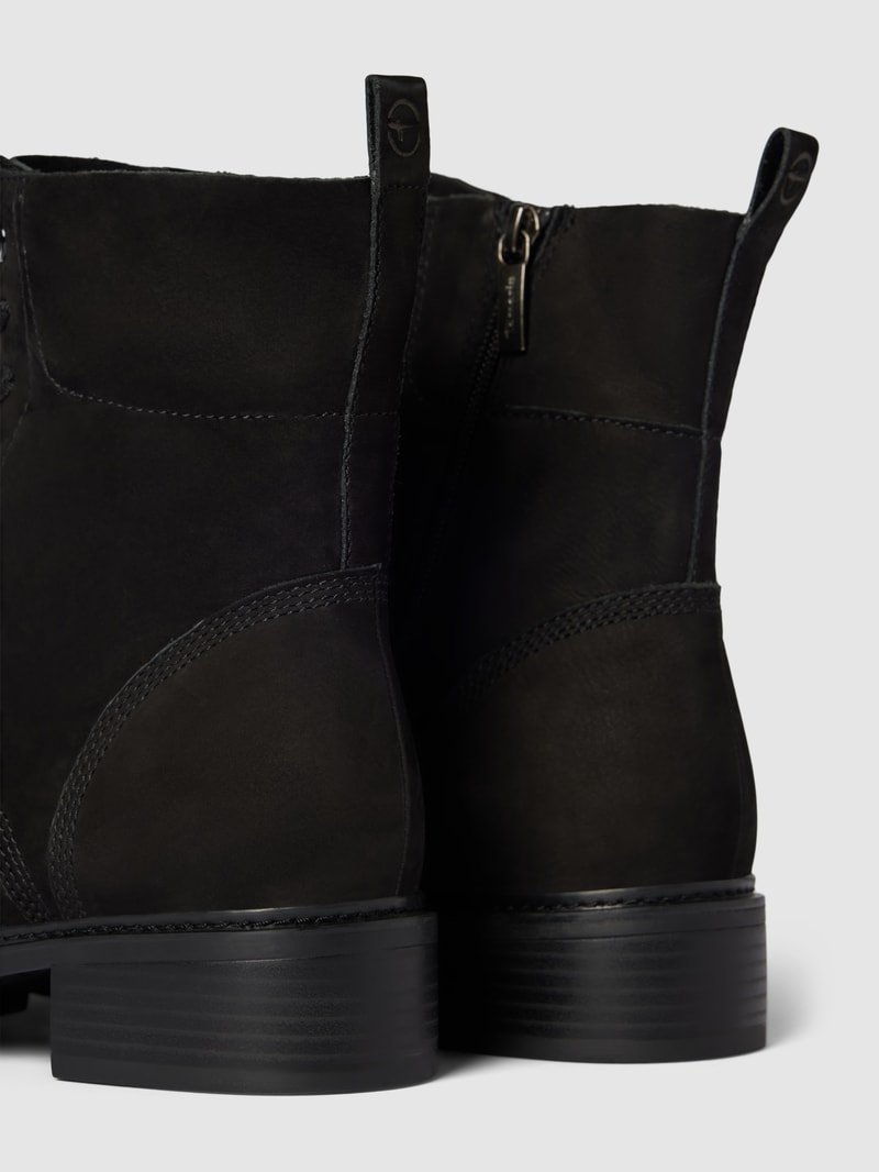 Boots aus Leder-Mix Modell 'Velo' in schwarz