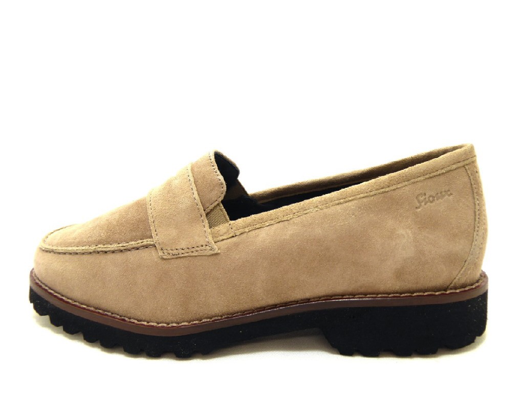 SIOUX Sportliche Slipper beige