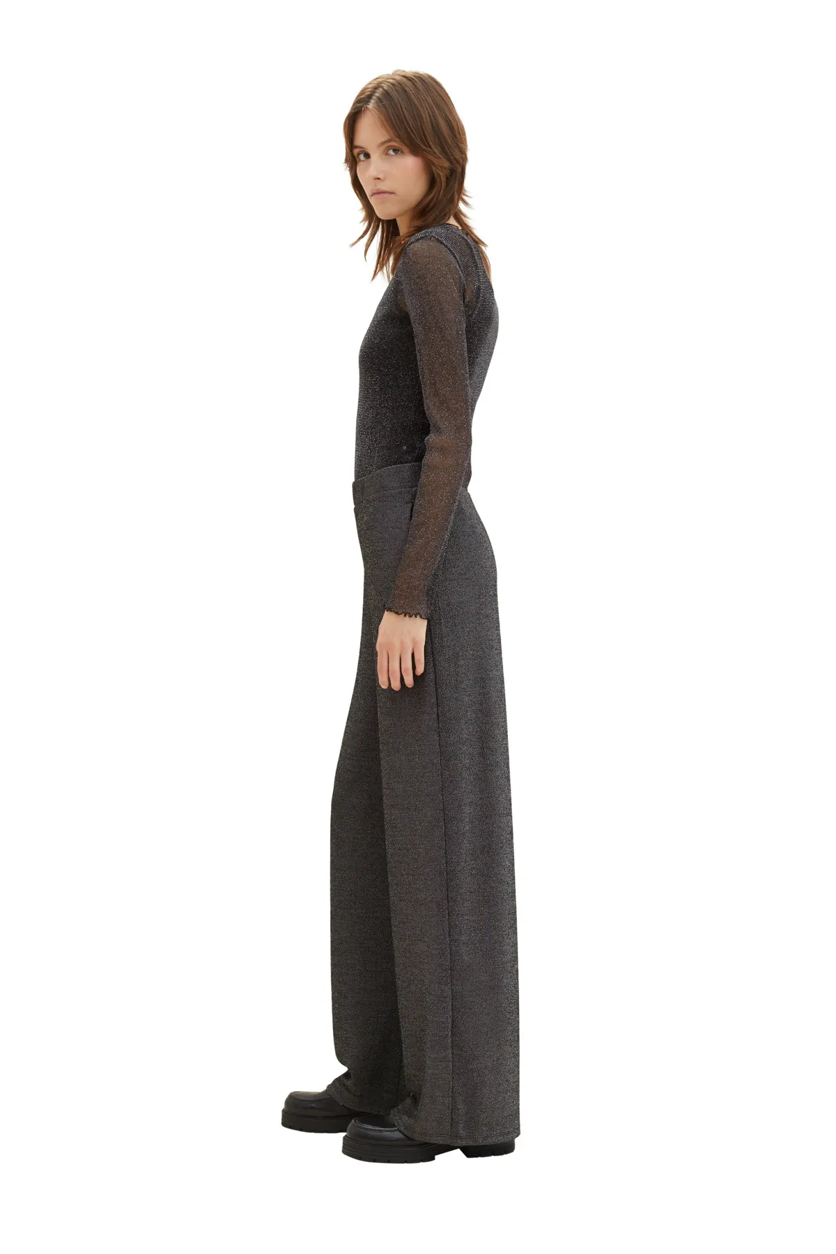 Tom Tailor Denim  Hose Damen/Mädchen schwarz glitzernd