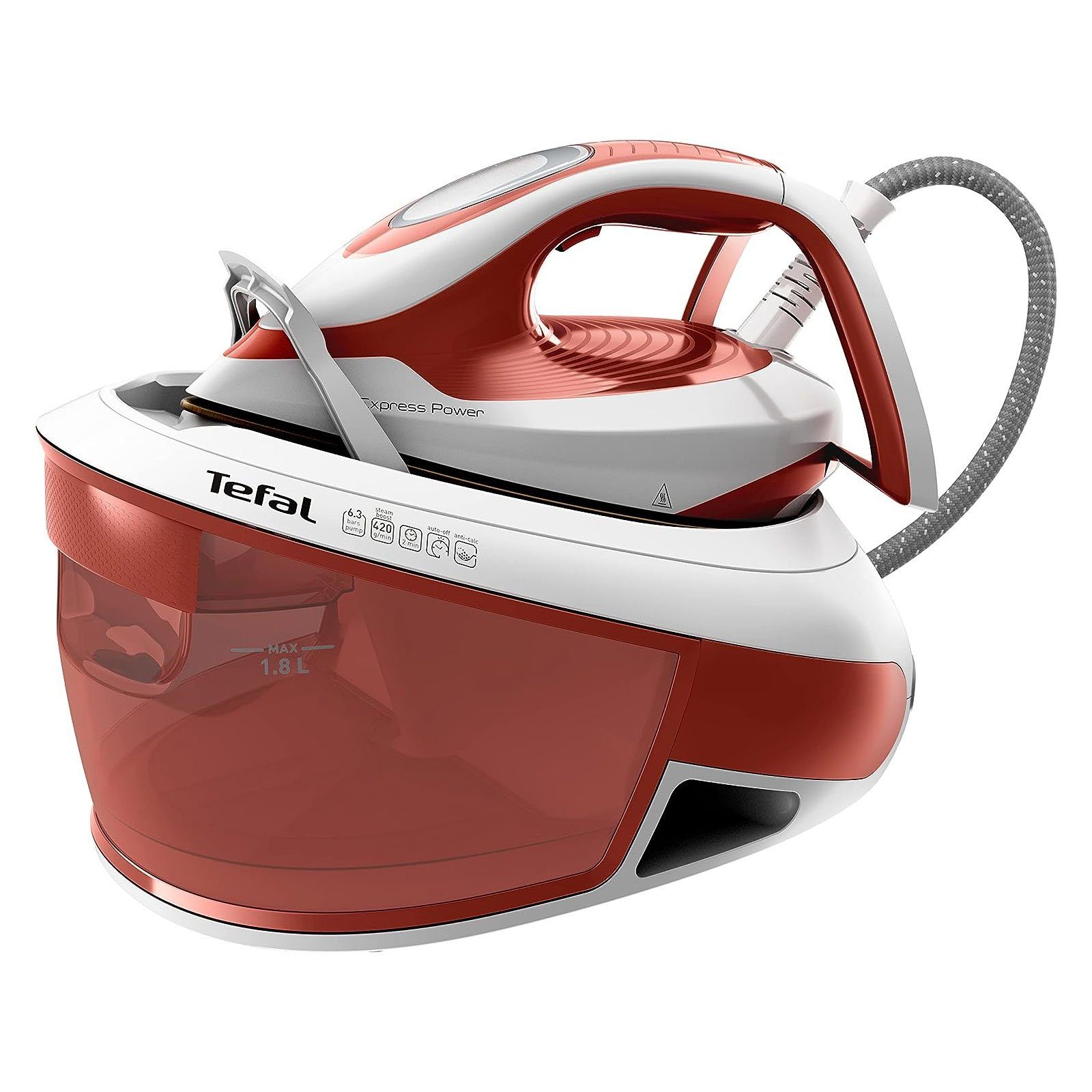 Tefal Dampfbügelstation SV8110, Kraftvoller Dampfstoß, Kontinuierliche Dampfabgabe