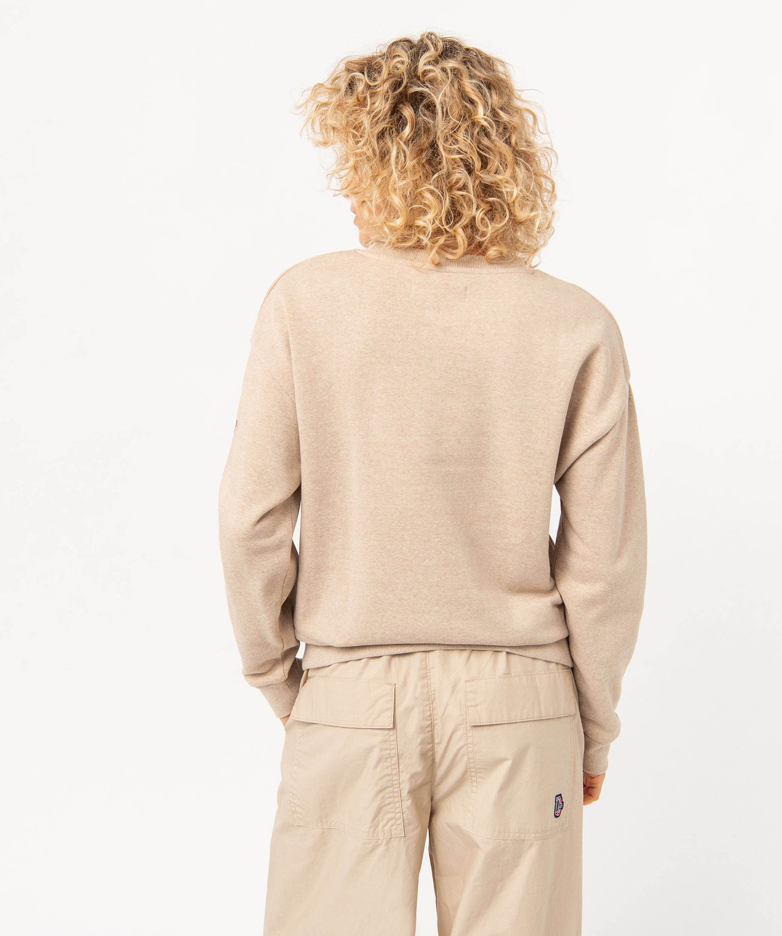 Sweat molletonné avec inscription brodée femme - Camps United beige | GEMO