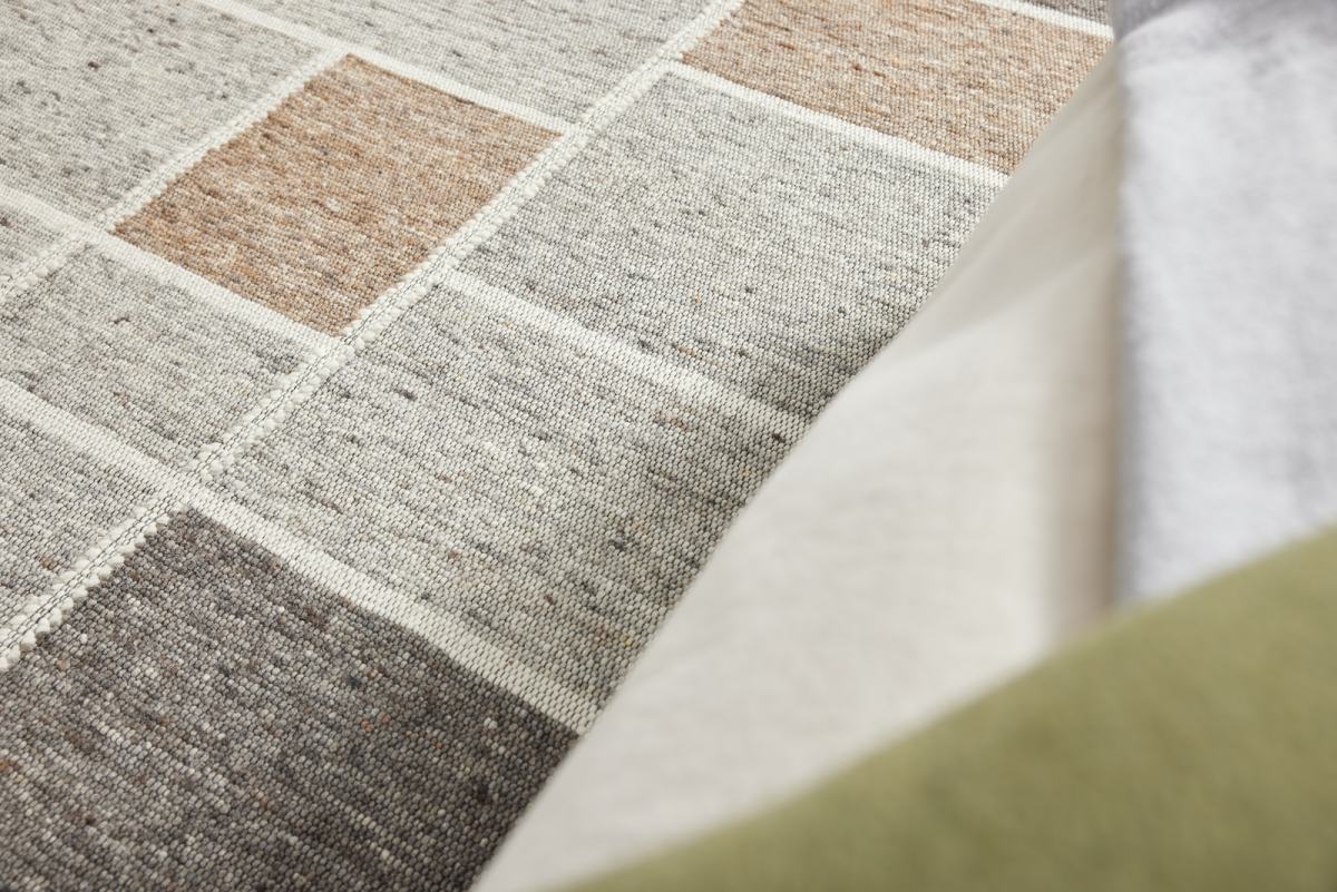 Interliving Handwebteppich B-8002 Braun-Beige 70 x 130 cm