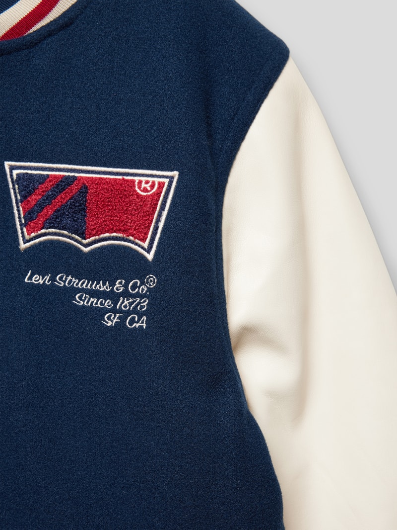 College-Jacke in Two-Tone-Machart Modell 'VARISTY' in marineblau
