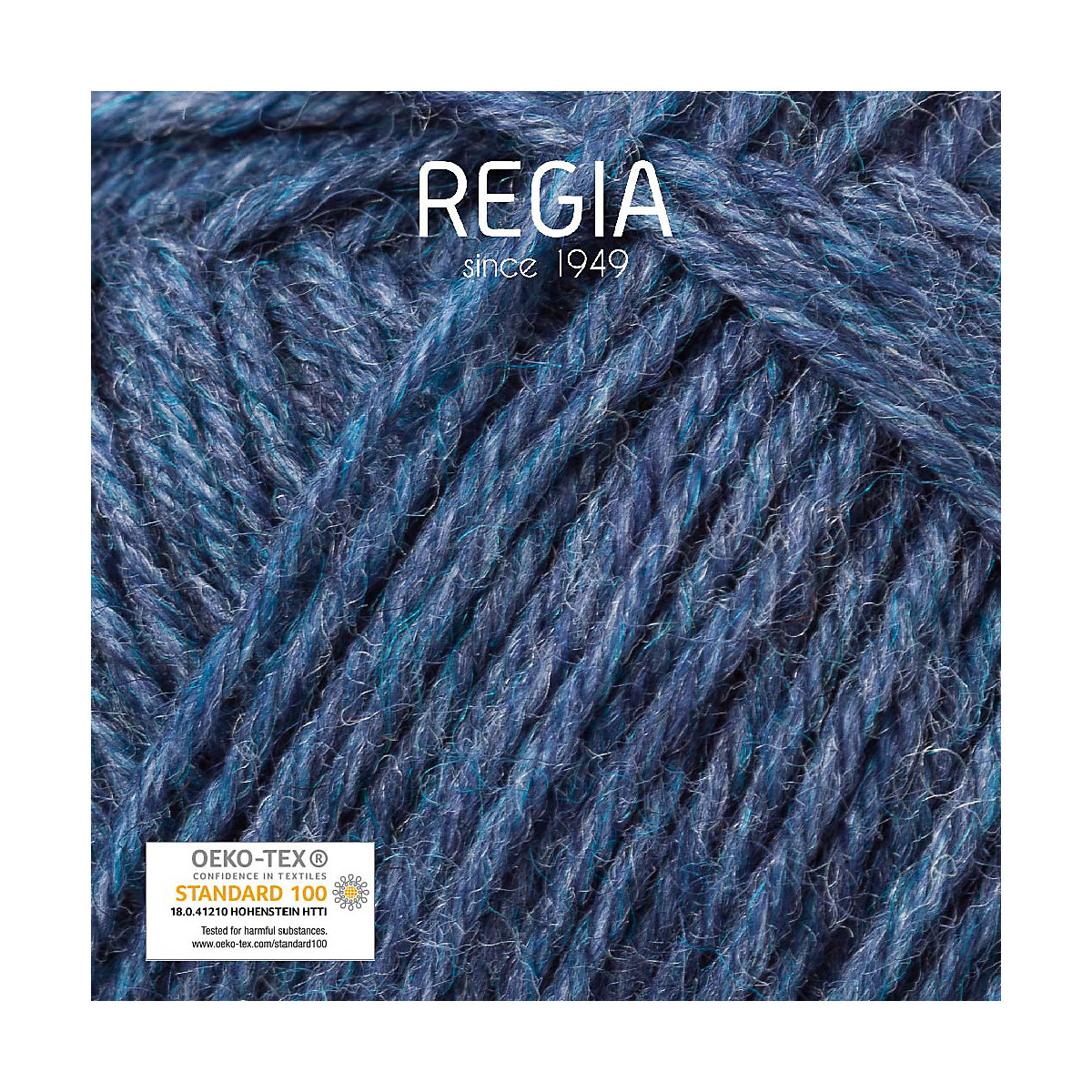 Handstrickgarne 4-fädig Uni, 50g Jeans Streaked