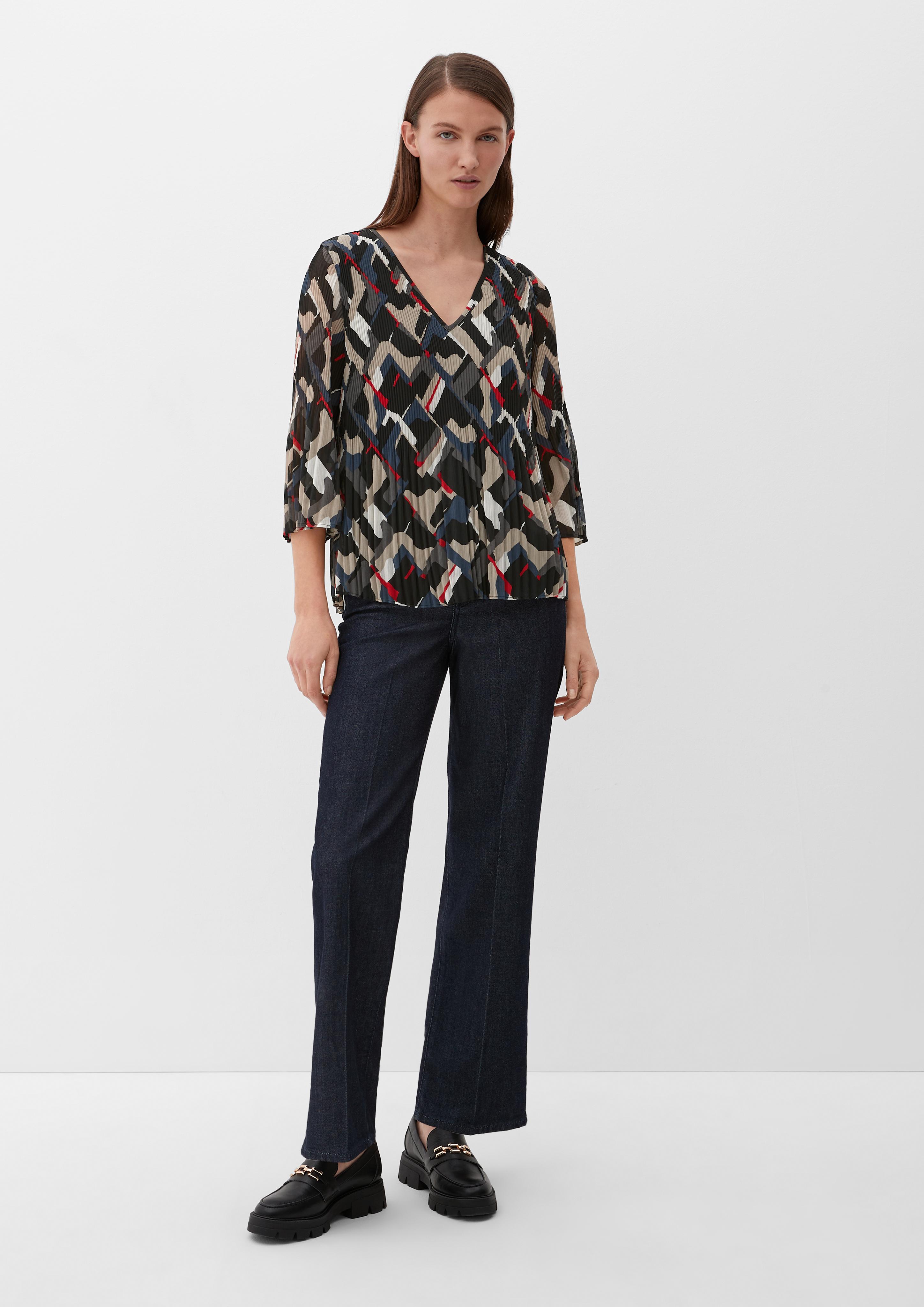 Blusenshirt mit Plissée-Struktur  2126280-99A3