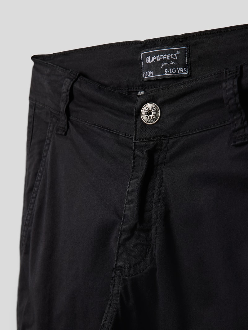 Wide Leg Cargohose mit Stretch-Anteil in schwarz