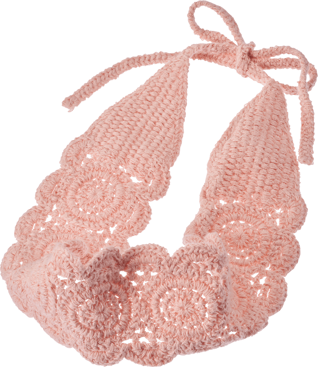 Haarband gehäkelt rosa, 1 St