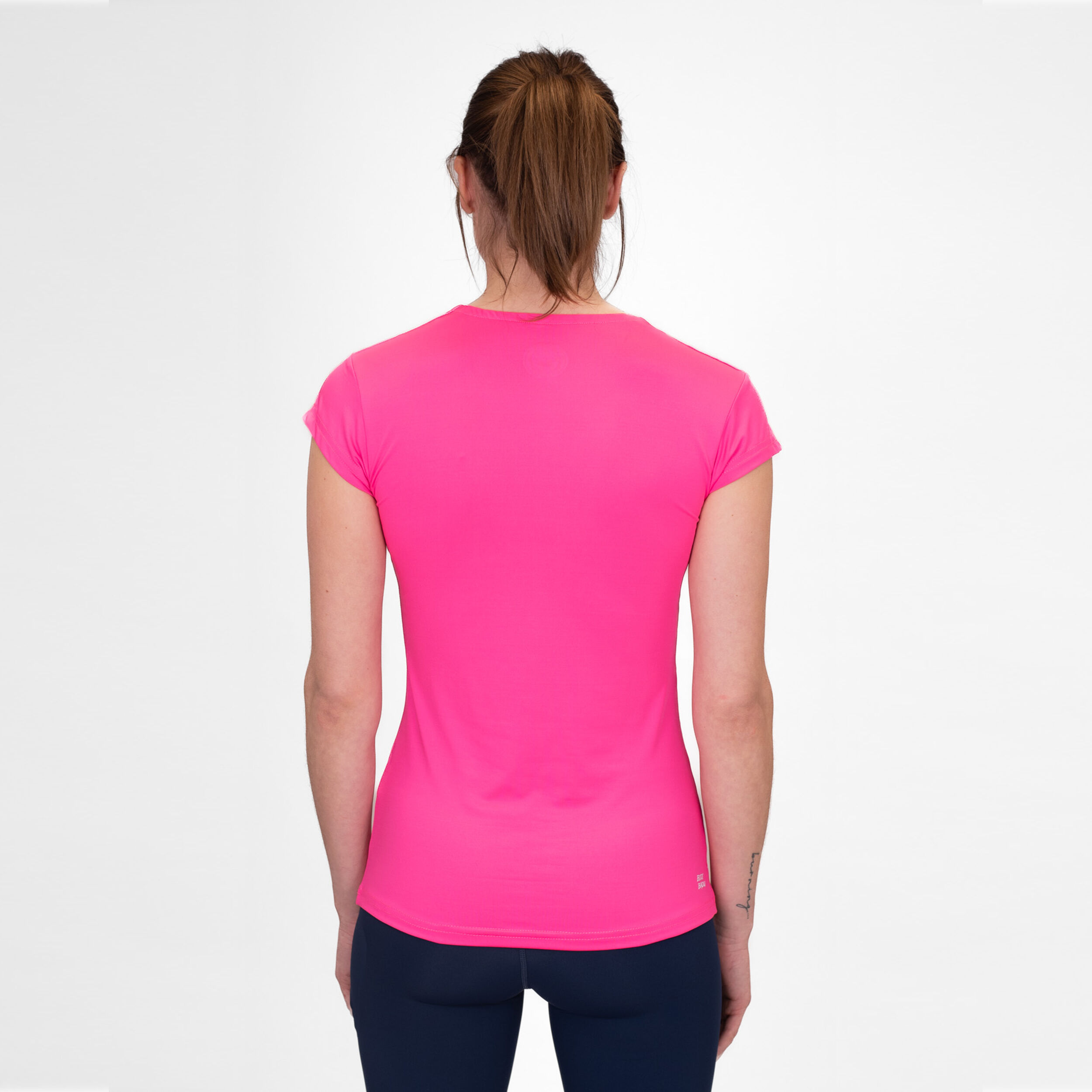 Crew V-Neck T-Shirt Damen - Pink