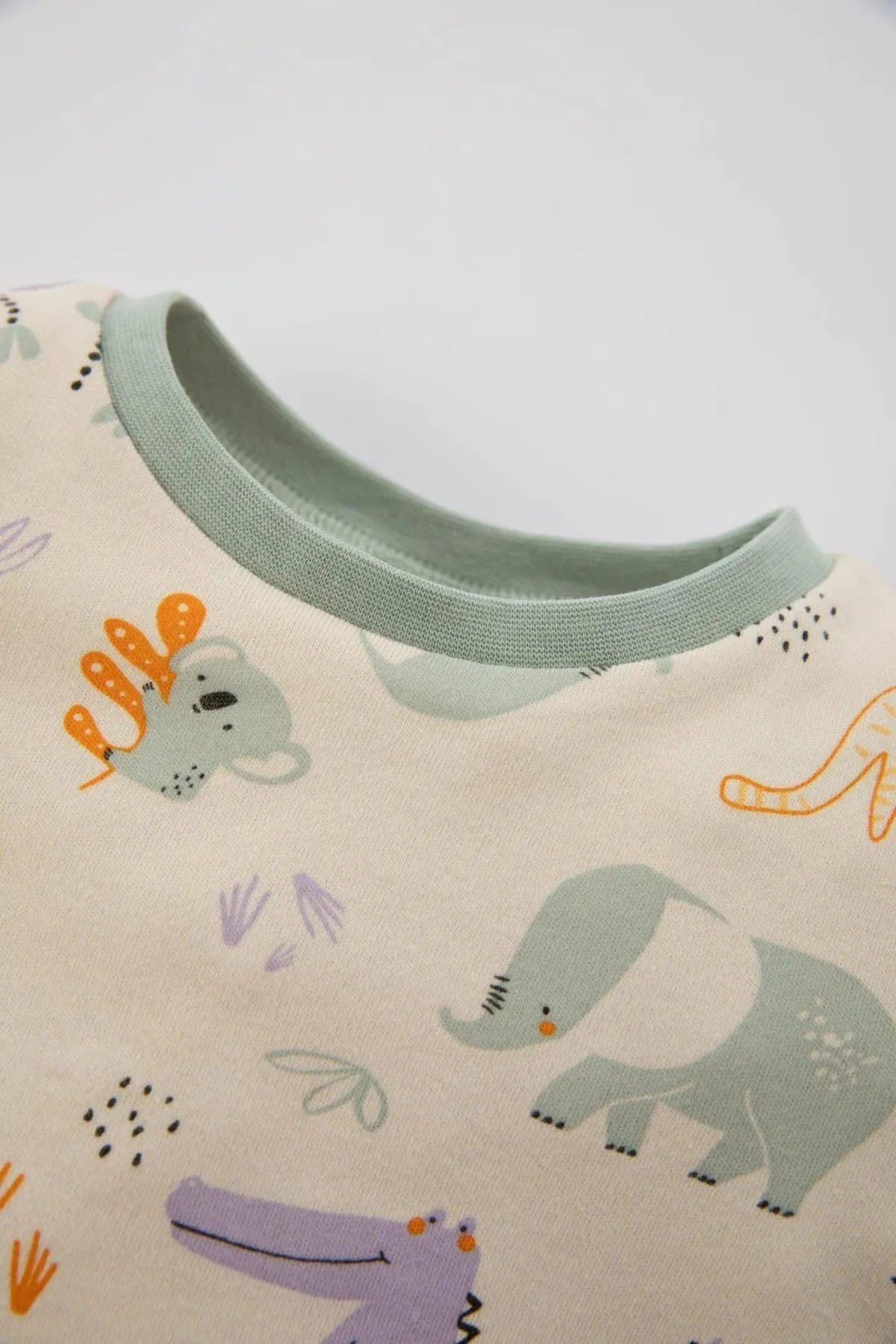 DeFacto  Langarm-Pyjama-Set mit Safari-Aufdruck für Babys
