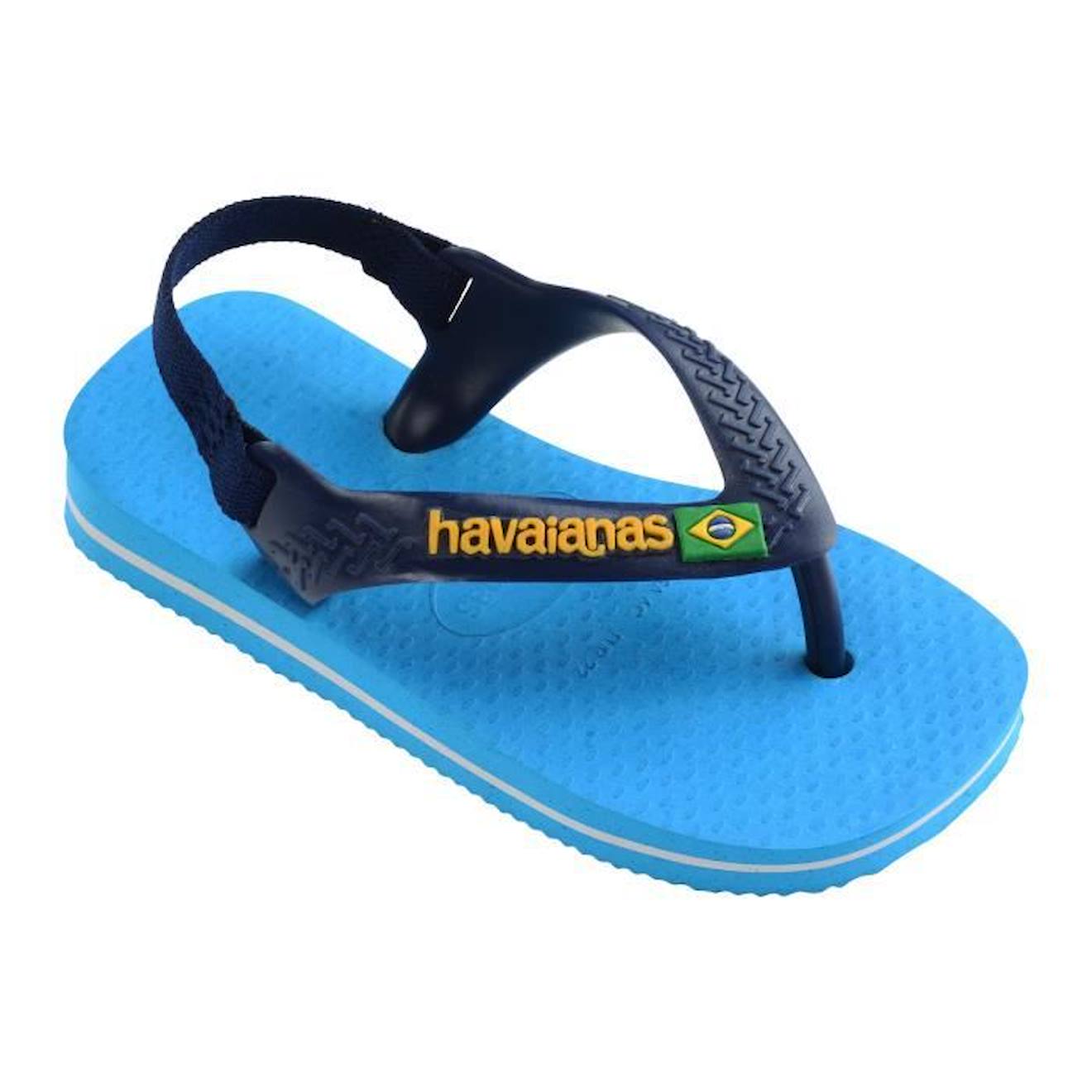 Tong Enfant à élastique Havaianas Baby Brasil Logo blanc