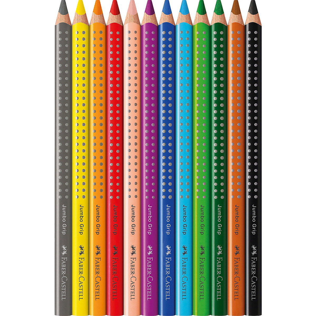 Dreikant-Buntstifte JUMBO GRIP wasservermalbar, 12 Farben