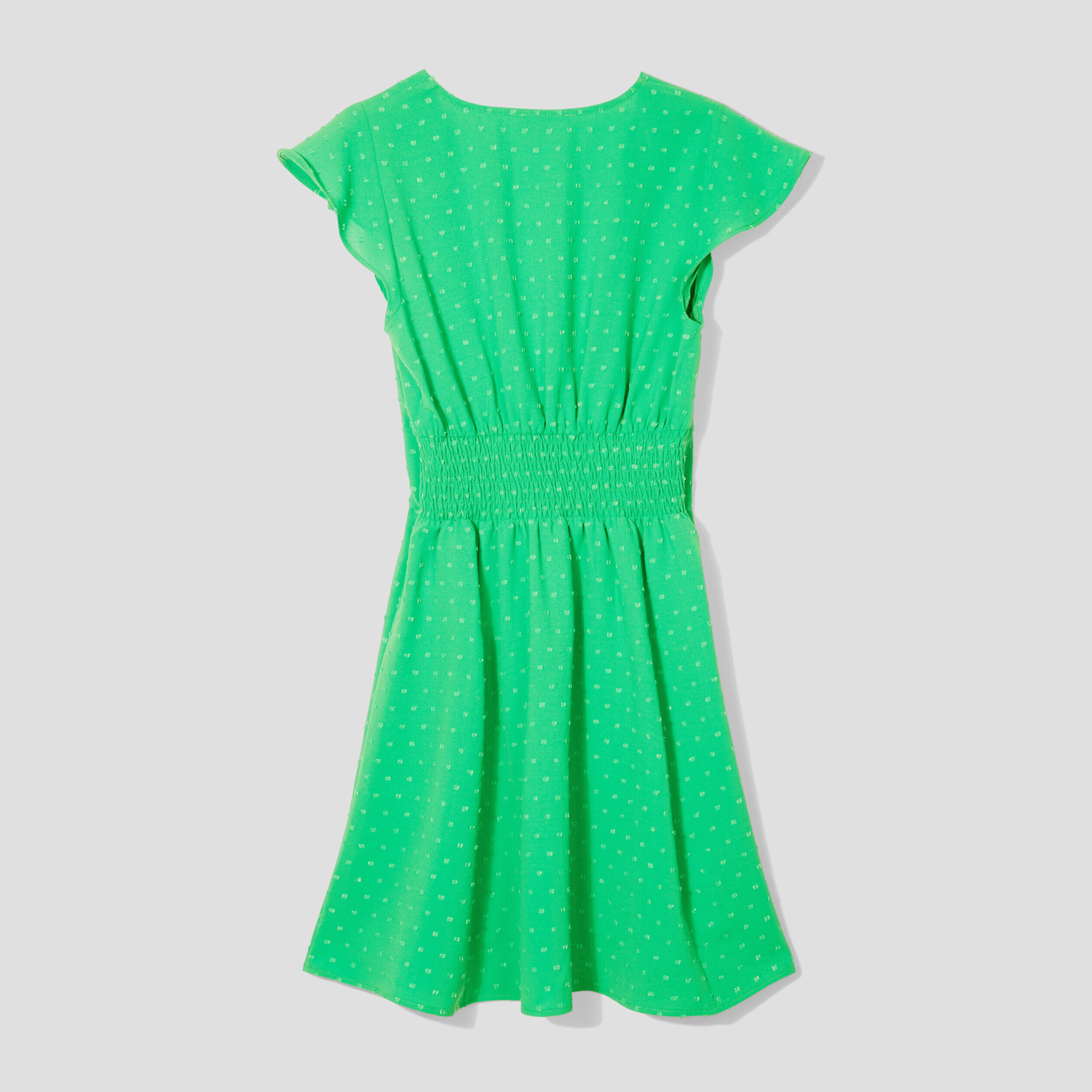 Robe patineuse manches courtes vert femme | Cache Cache