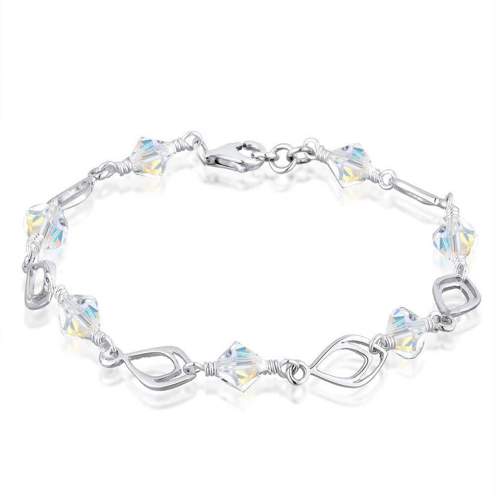Elli Elli Bracelet Federn Kristalle 925 Silber Bracelet