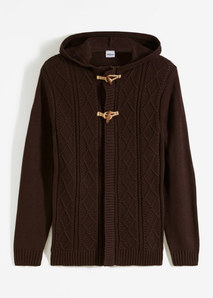Strickjacke mit Zopfmuster