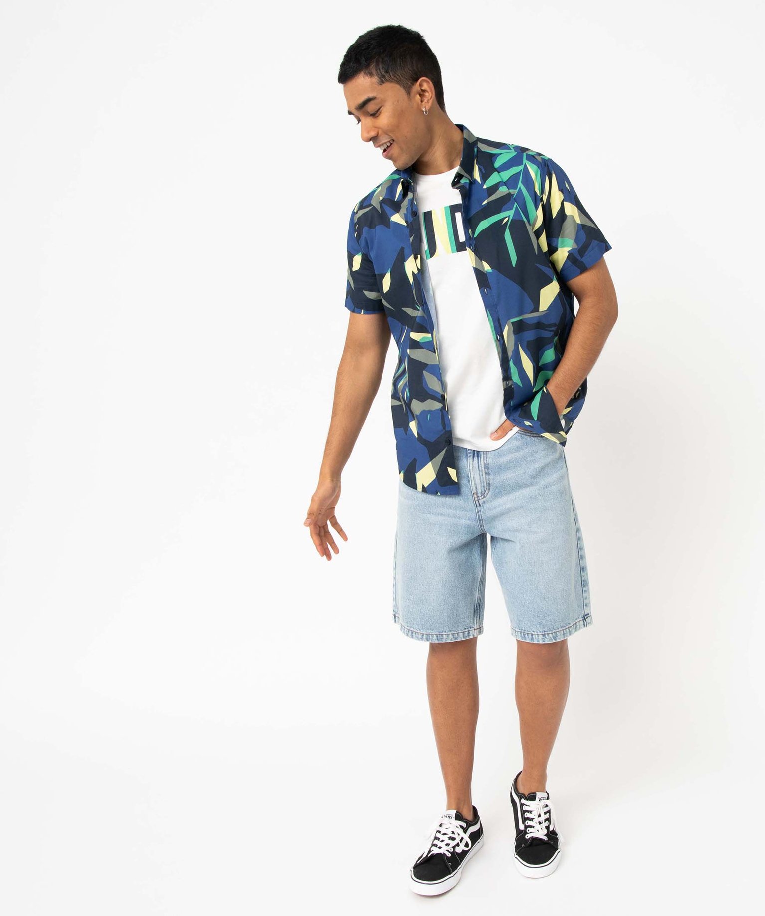 Tee-shirt homme imprimé à manches courtes blanc | GEMO