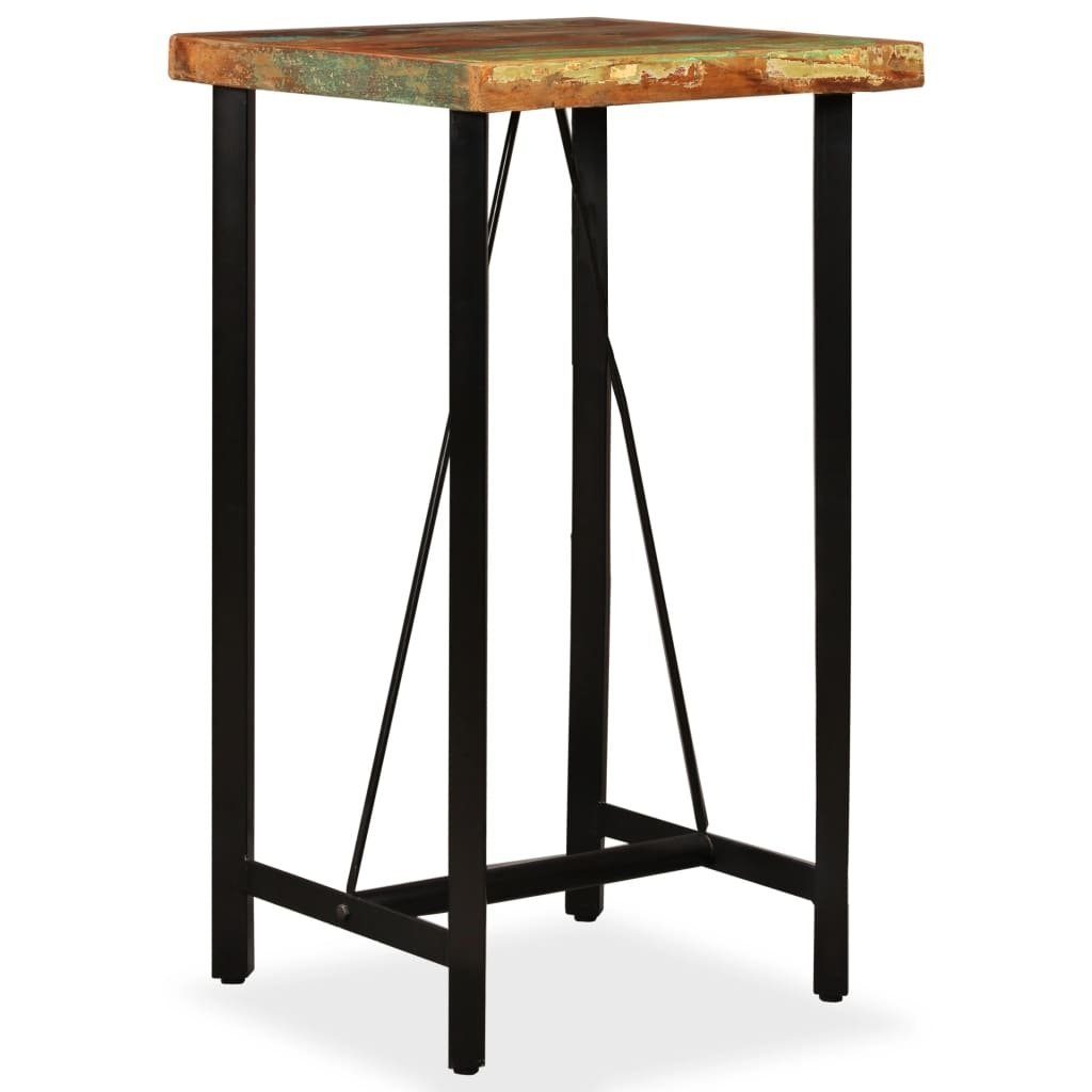 möbelando Stehtisch 295480 (LxBxH: 60x60x107 cm), aus Massivholz in recycle Optik