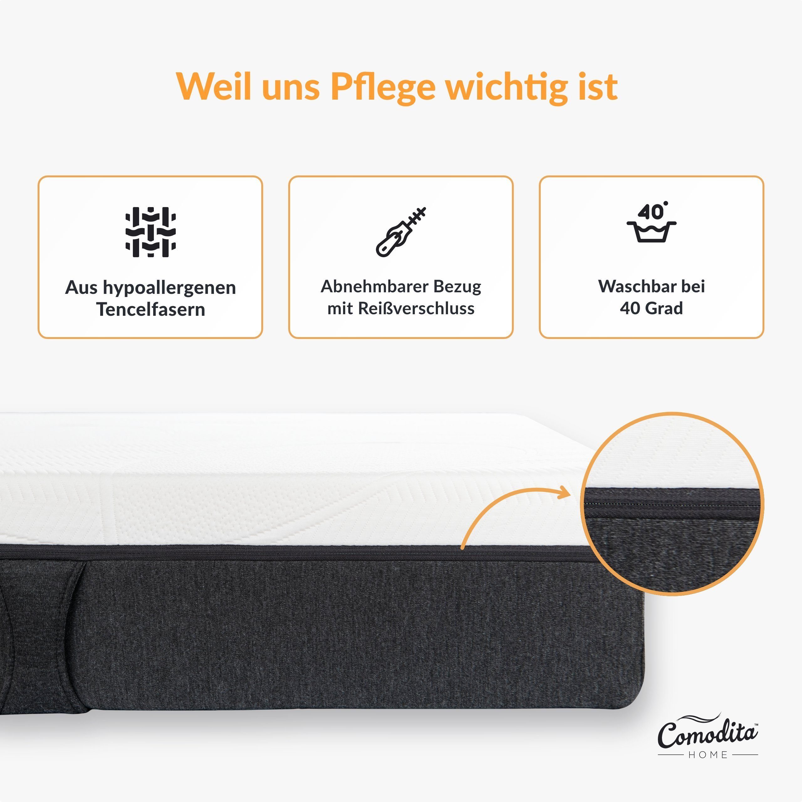 Taschenfederkernmatratze Comodita Hybrid S Matratze, Comodita, 23 cm hoch, 5 Jahre Garantie, 100 Nächte Probeschlafen