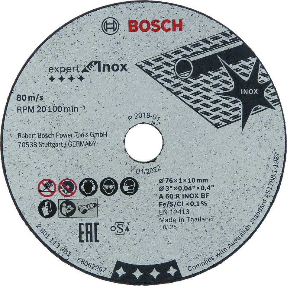 Príslušenstvo Bosch Blue 2608601520 Rezný kotúč na kov 76 x 10 x 1 mm 5 kusov