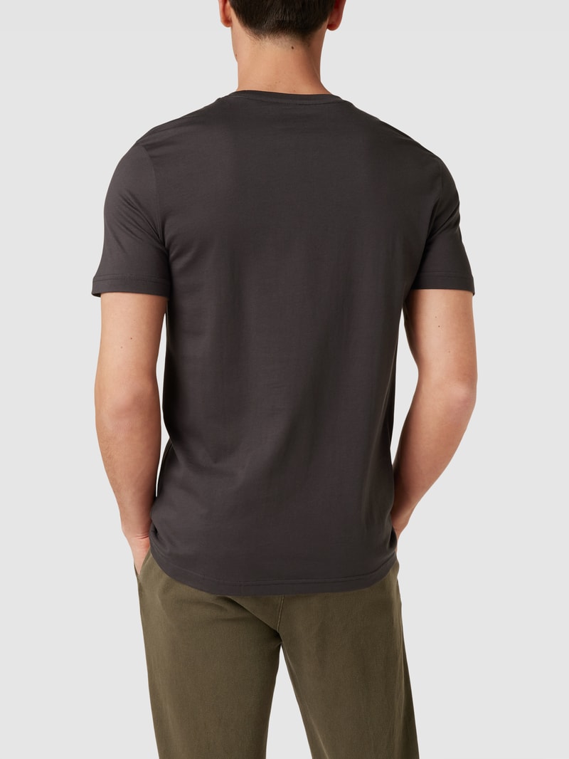 T-Shirt mit Rundhalsausschnitt in anthrazit