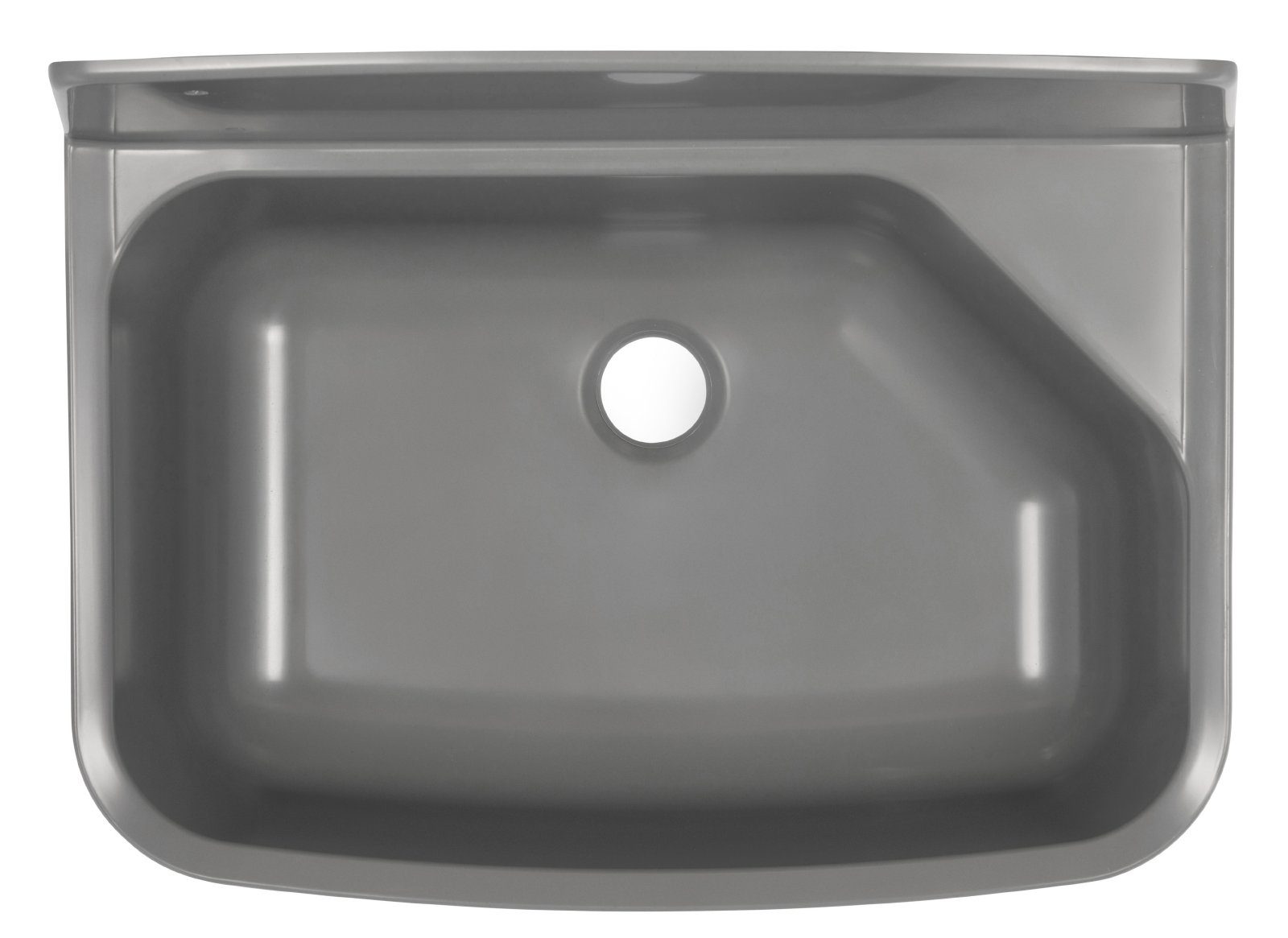 aquaSu Waschbecken Greena (Komplett-Set, mit Siphon, Edelstahl-Sieb, Spritzschutz, aus Deutschland), nachhaltig aus recyceltem Kunststoff, Produkt des Jahres DIY-Magazin