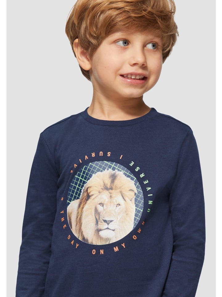 s.Oliver T-Shirt langarm in Blau günstig kaufen