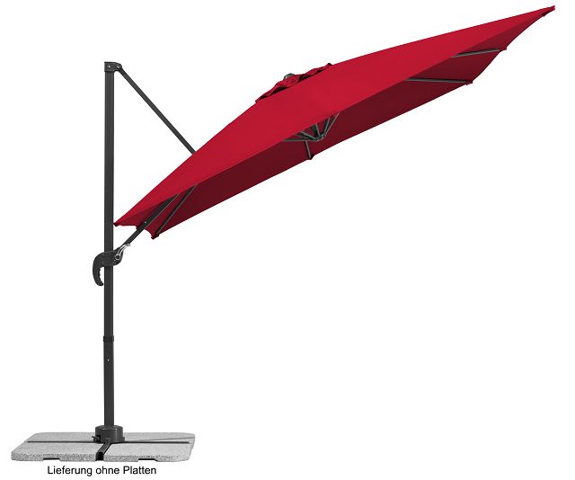Schneider Schirme Schneider Ampelschirm Rhodos Junior, ca. 270x270 cm, rot