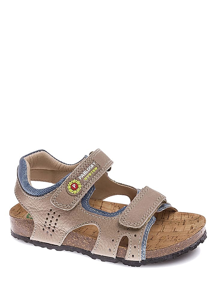 Pablosky Leder-Sandalen in Beige günstig kaufen 34