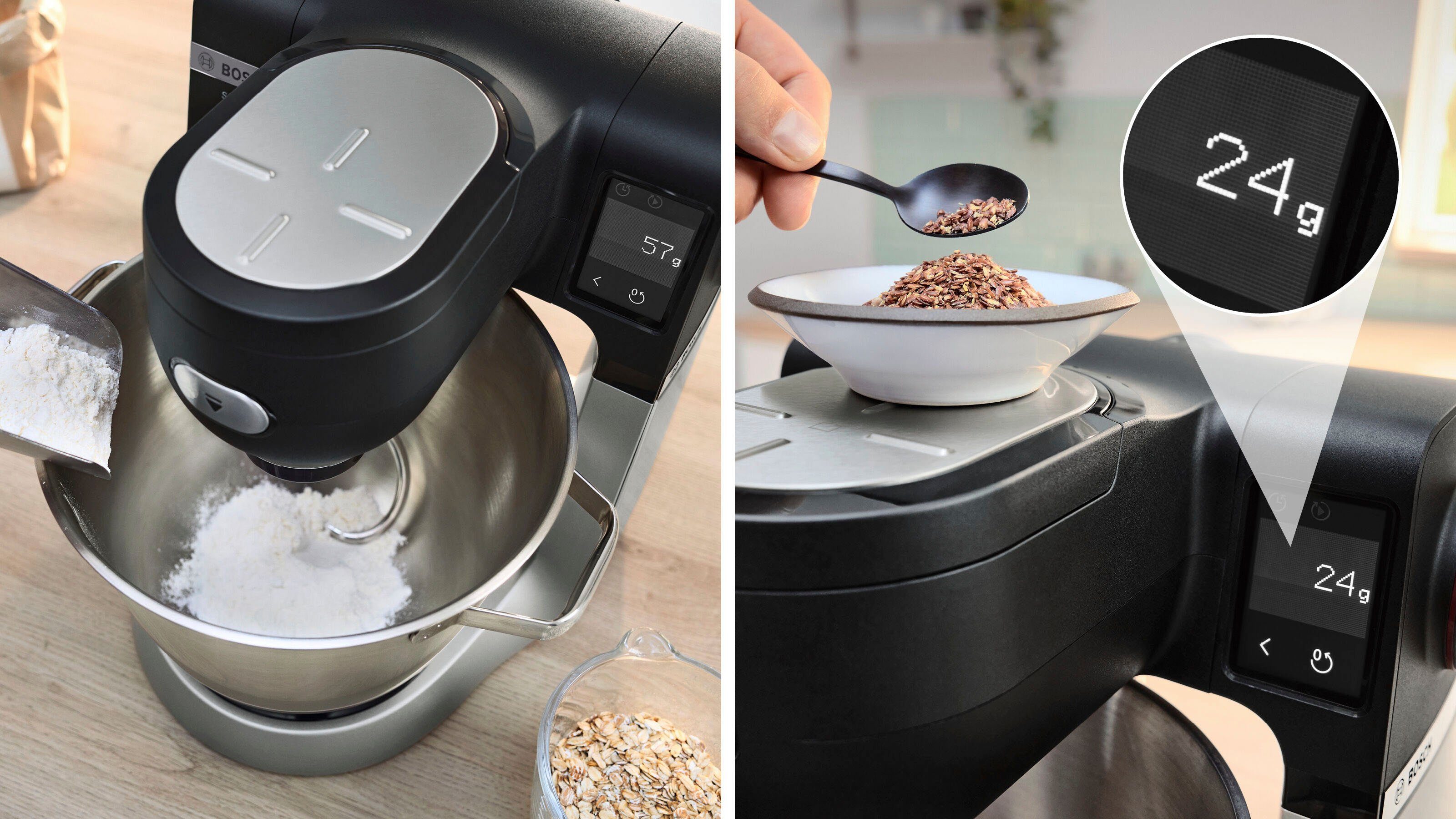 BOSCH Küchenmaschine Serie 6 MUMS6ZS13D Sensortechnologie mit 1g genauer Waage, 1600 W, 5,5 l Schüssel