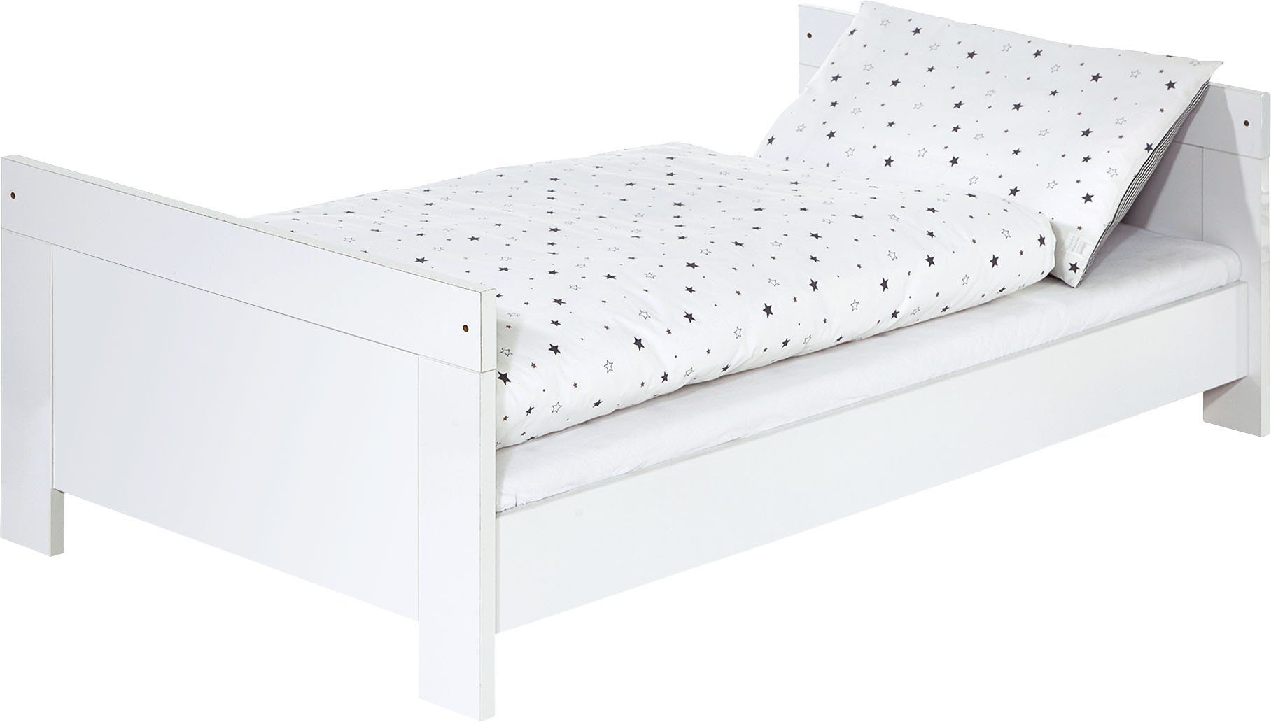 Schardt Babyzimmer-Komplettset Nordic White, (Set, 3-St., Kinderbett, Schrank, Wickelkommode), Made in Germany; mit Kinderbett, Schrank und Wickelkommode