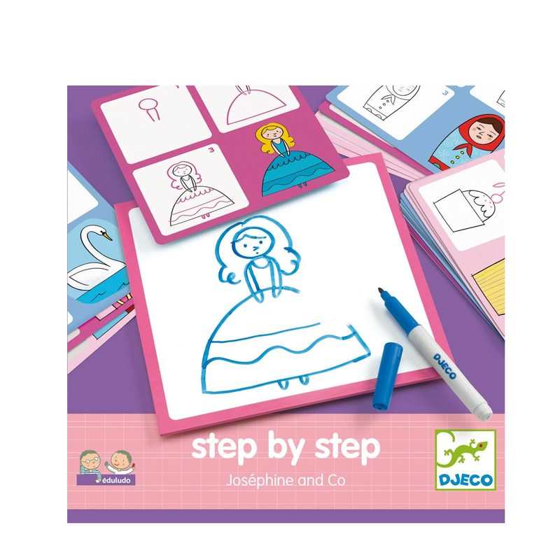 Jeux de dessin step by step joséphine Djeco