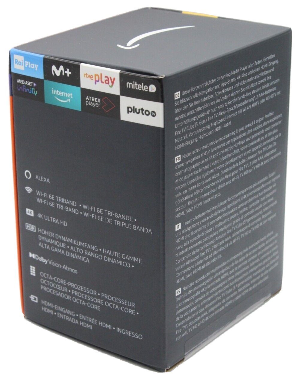 Amazon Streaming-Box Fire TV Cube 3. Generation, (Set, Amazon Alexa), Wi-Fi 6E, 4k Ultra HD, Netflix, Amazon Prime,..., Mikrofon-aus-Taste